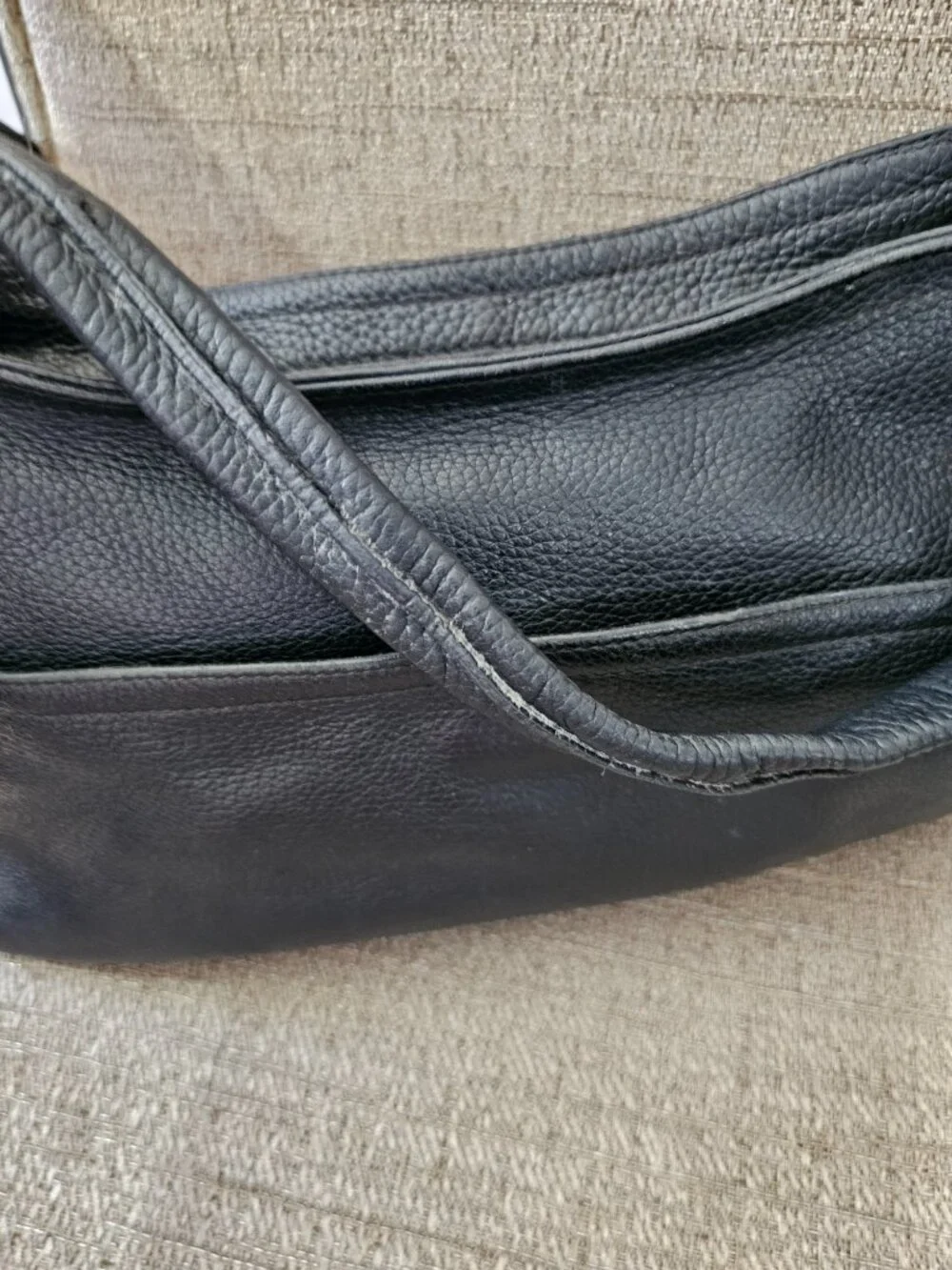 Furla Black Genuine Leather Studded Crystal Hobo Shoulder Bag